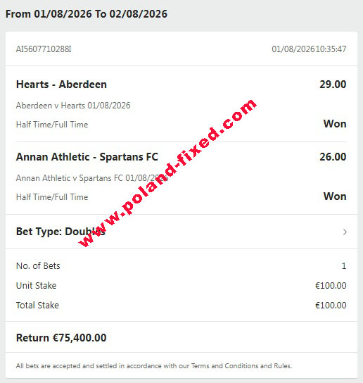 Fixed matches 100% sure