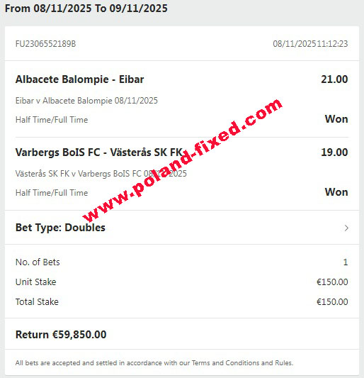 Fixed poland matches