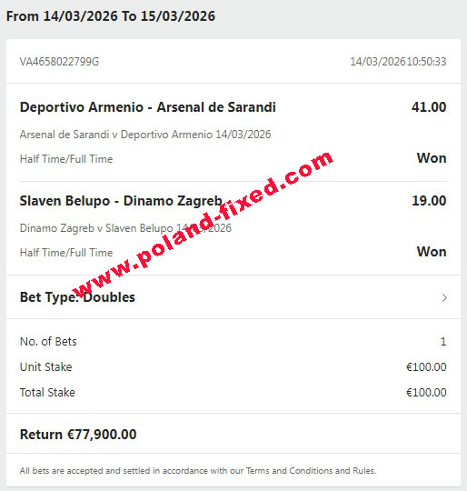 Fixed tips HT FT 100% sure